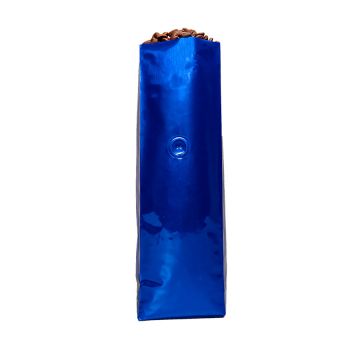 16 oz. Gloss Royal Blue Side Gusseted Bag With Valve - 100 Count