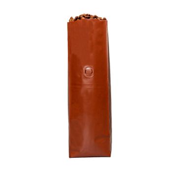 16 oz. Matte Brown Side Gusseted Bag With Valve - 100 Count