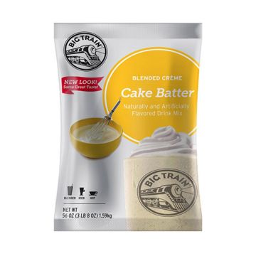 Big Train Cake Batter - Blended Crème Frappe Mix - 3.5 lb. Bag