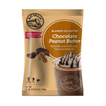 Big Train Chocolate Peanut Butter - Blended Ice Coffee Frappe Mix - 3.5 lb. Bag