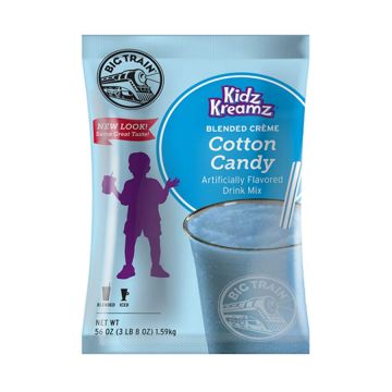 Big Train Kidz Kreamz Cotton Candy - Blended Crème Frappe Mix - 3.5 lb. Bag