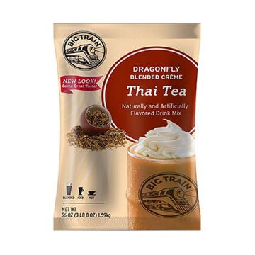 Big Train Dragonfly Thai Tea - Blended Crème Frappe Mix - 3.5 lb. Bag