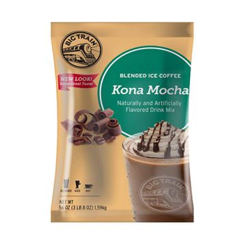 Big Train Kona Mocha - Blended Ice Coffee Frappe Mix - 3.5 lb. Bag