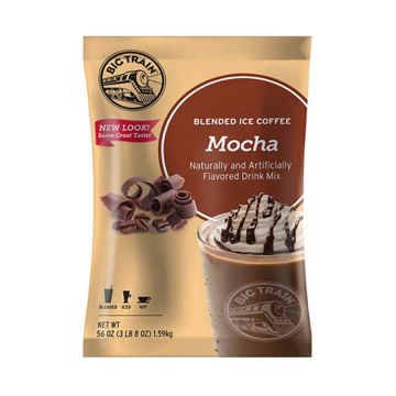 Big Train Mocha - Blended Ice Coffee Frappe Mix - 3.5 lb. Bag