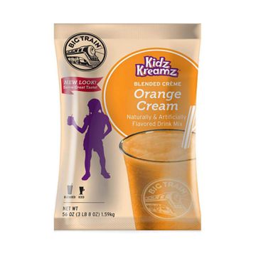 Big Train Kidz Kreamz Orange Cream - Blended Crème Frappe Mix - 3.5 lb. Bag