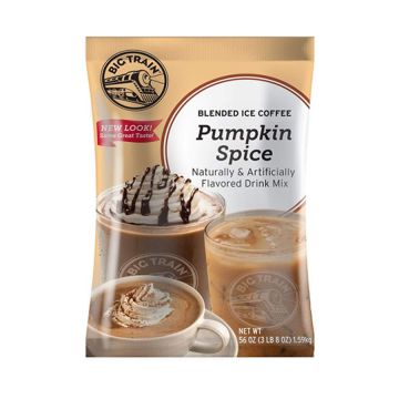 Big Train Pumpkin Spice - Blended Ice Coffee Frappe Mix - 3.5 lb. Bag