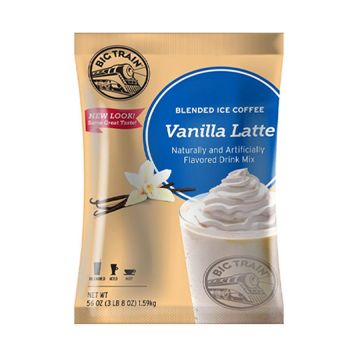 Big Train Vanilla Latte - Blended Ice Coffee Frappe Mix - 3.5 lb. Bag