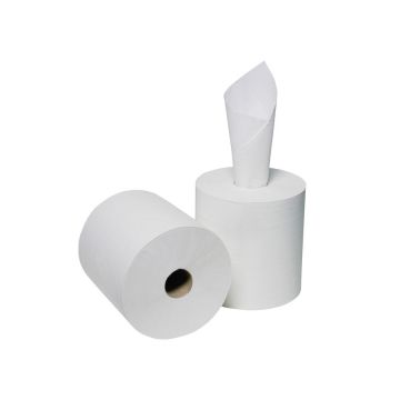 8" x 10" White Center Pull 2-Ply Paper Towel - 6 Count