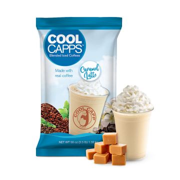 Cool Capp Caramel Latte - Blended Ice Coffee Frappe Mix - 3.5 lb. Bag