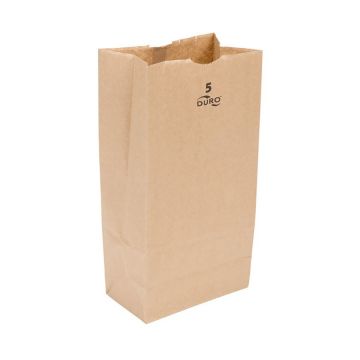 Duro 5 lb. Kraft Paper Grocery Bag - 500 Count