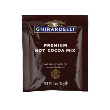 Ghirardelli Premium Double Chocolate Hot Cocoa - 15/1.5 oz. 6 Count Case
