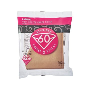 Hario V60 02 Natural Misarashi Paper Filters - 100 Count