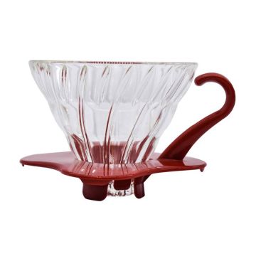 Hario V60 02 Glass Dripper With Red Handle