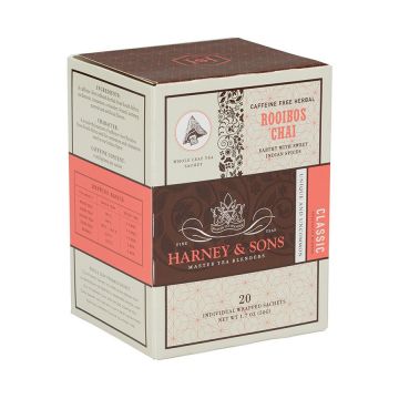 Harney & Sons Rooibos Chai Herbal Tea Sachets - 20 Count Box