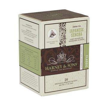 Harney & Sons Japanese Sencha Green Tea Sachets - 20 Count Box
