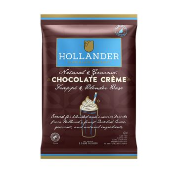 Hollander Natural & Gourmet Chocolate Crème Frappe Base - 2.5 lb. Bag