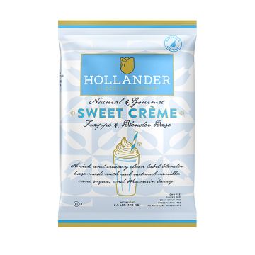 Hollander Natural & Gourmet Sweet Crème Frappe Base - 2.5 lb. Bag