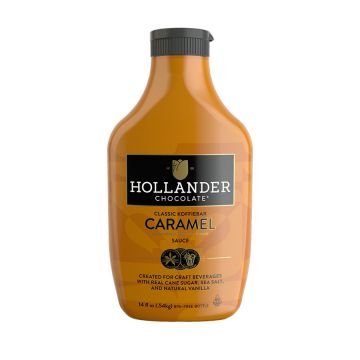 Hollander Classic Koffiebar Caramel Cafe Sauce Squeeze Bottle - 15 oz.