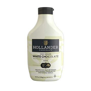 Hollander Sweet Ground White Chocolate Sauce Squeeze Bottle - 15 oz.