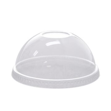 Karat 12-24 oz. PET Plastic Dome Lids, Without Hole (98mm)