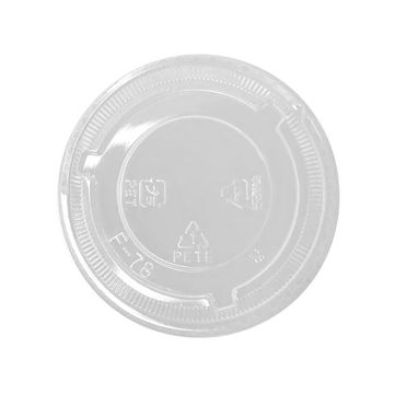 Karat 12-24 oz. PET Plastic Flat Lids, Without Hole (98mm)