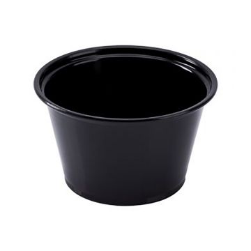 Karat 3.25 oz. Black PP Plastic Portion Cups