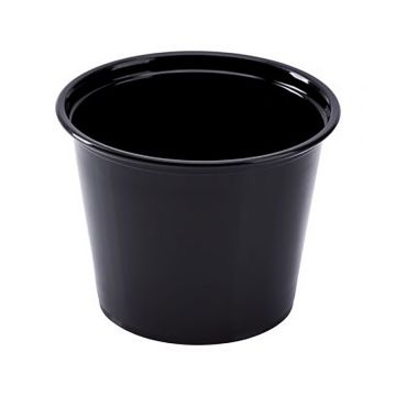 Karat 5.5 oz. Black PP Plastic Portion Cups