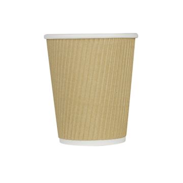 Karat 8 oz. Kraft Ripple Paper Hot Cups (80mm)