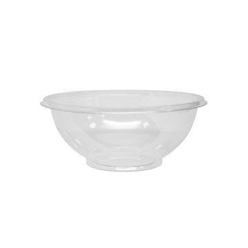 Karat 24 oz. Clear PET Plastic Salad Bowl - 300 Count