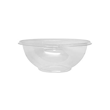 Karat 32 oz. Clear PET Plastic Salad Bowl - 300 Count