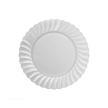 Karat 7" White Scalloped Paper Plate - 240 Count