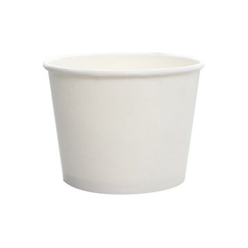 Karat 12 oz. White Double Poly Coated Hot/Cold Paper Food Container - 1000 Count