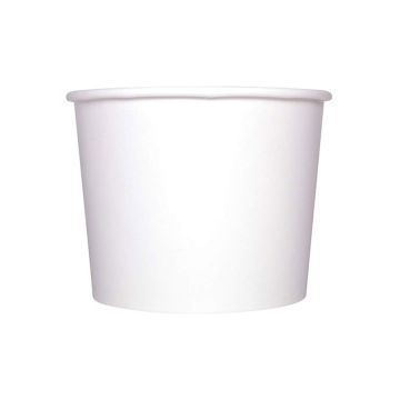 Karat 16 oz. White Double Poly Coated Hot/Cold Paper Food Container - 1000 Count