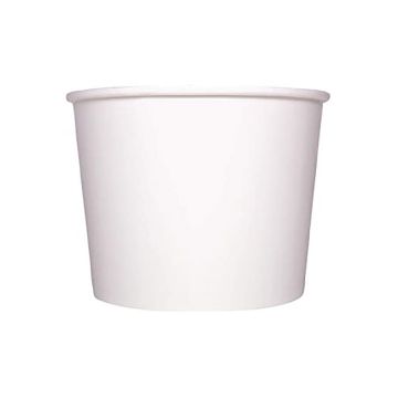 Karat 32 oz. White Double Poly Coated Hot/Cold Paper Food Container - 500 Count