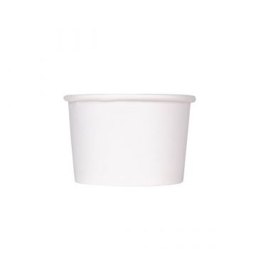 Karat 4 oz. White Double Poly Coated Hot/Cold Paper Food Container - 1000 Count