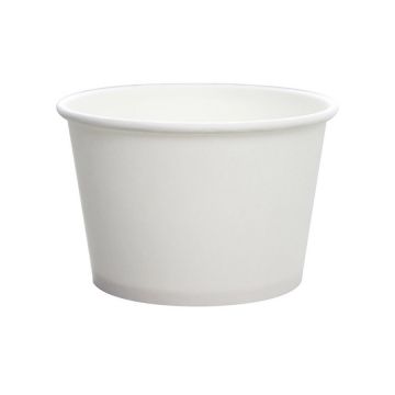 Karat 8 oz. White Double Poly Coated Hot/Cold Paper Food Container- 1000 Count