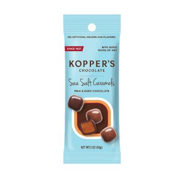 Koppers Grab & Go Bags - Sea Salted Caramels - 24/2 oz. Case