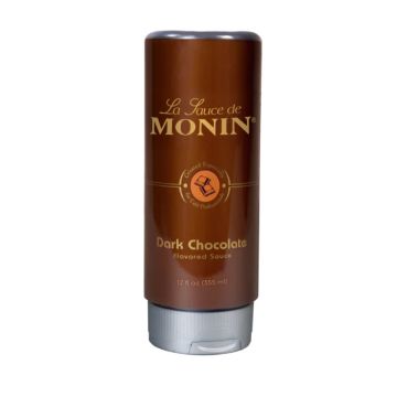 Monin Dark Chocolate Sauce Squeeze Bottle - 12 oz.