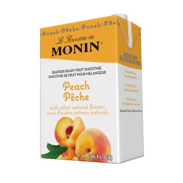 Monin Peach Smoothie Mix - 46 oz.