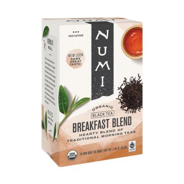 Numi Organic Breakfast Blend Black Tea Bags - 18 Count Box