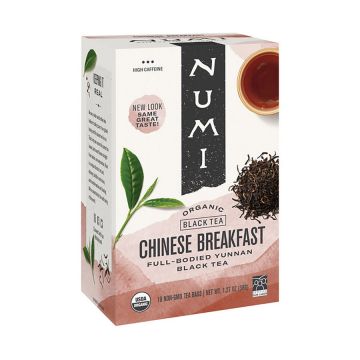 Numi Organic Chinese Breakfast Yunnan Black Tea Bags - 18 Count Box