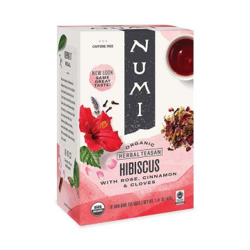 Numi Organic Embrace/Hibiscus Holistic Herbal Tea Blend Bags - 16 Count Box