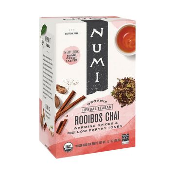 Numi Organic Spiced Rooibos Chai Herbal Tea Bags - 18 Count Box