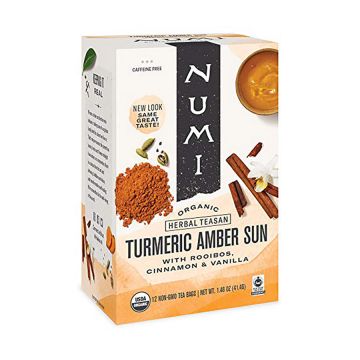 Numi Organic Tumeric Amber Sun Herbal Tea Bags - 15 Count Box