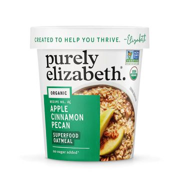 Purely Elizabeth Apple Cinnamon Pecan Organic Superfood Oatmeal Cup - 2 oz.