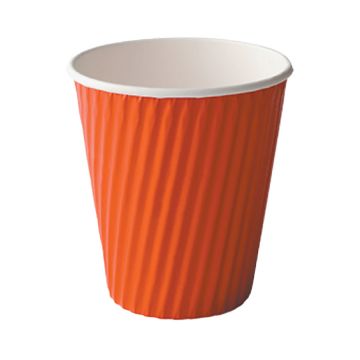 Detpak 12 oz. Red Ripple-Wrap Hot Cups (90mm)