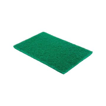 Heavy Duty General Purpose Green Scouring Pad 6" x 9" - 6/10 Count Case