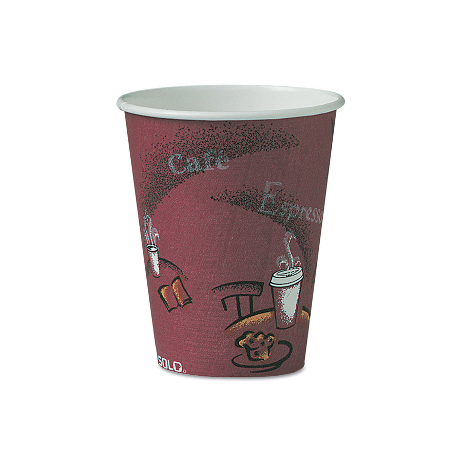 Solo 8 Oz. Bistro Design Paper Hot Cups 