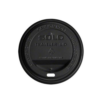 Solo 10-24 oz. Black Travel Hot Lids (90mm)