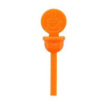 StixToGo Orange Beverage Lid Plugs - 400 Count Box